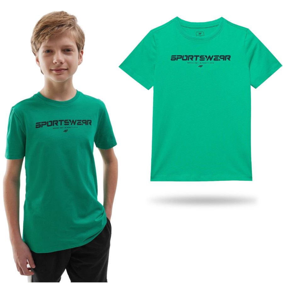 KOSZULKA CHŁOPIĘCA 4F DZIECIĘCA T-SHIRT SPORTOWA NA CO DZIEŃ