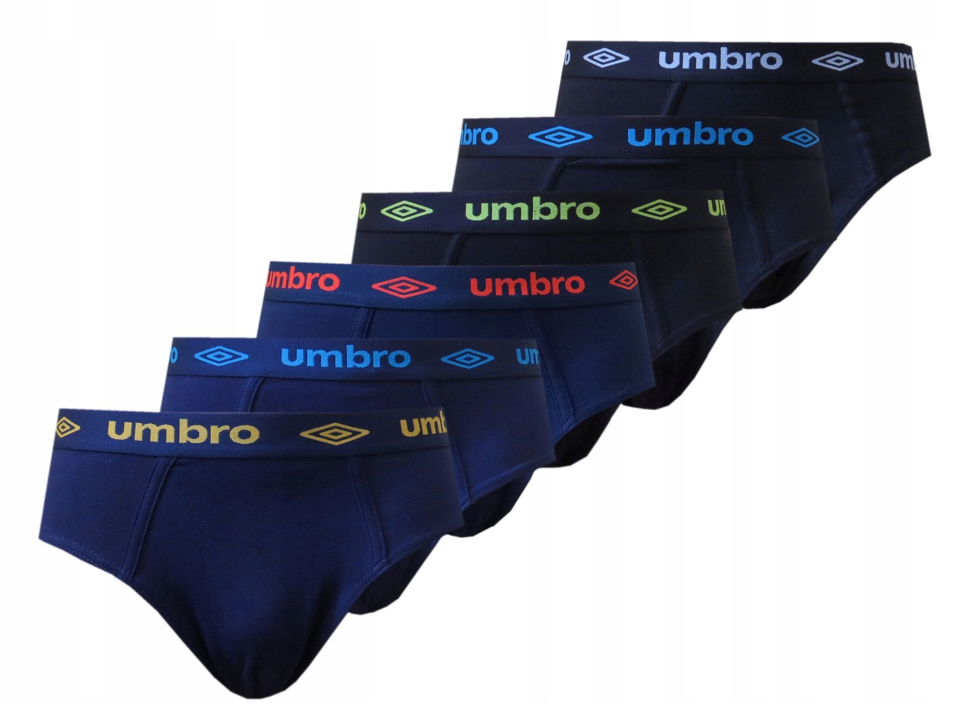 

6szt Slipy Umbro bawełna czarny granat Box XXL