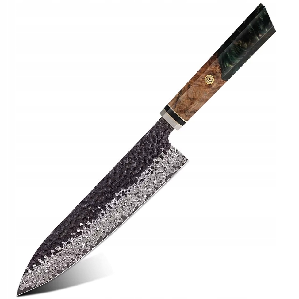 Damaškový kuchynský nôž Airi Chef/Zelená KP-37314