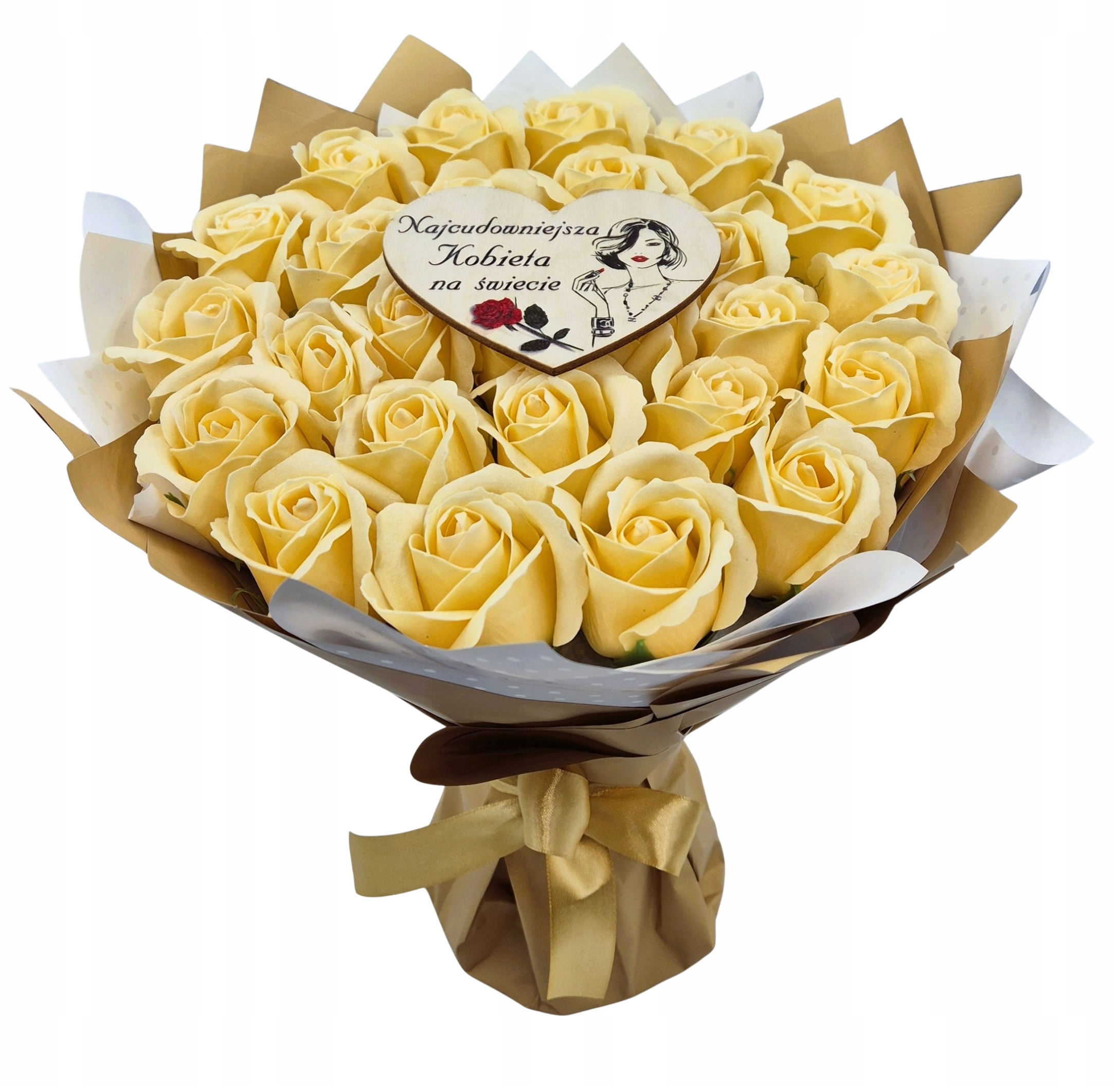 Dárkový Koš Kytice z Mýdlových Růží Flower Box Dárek Narozeniny Výročí