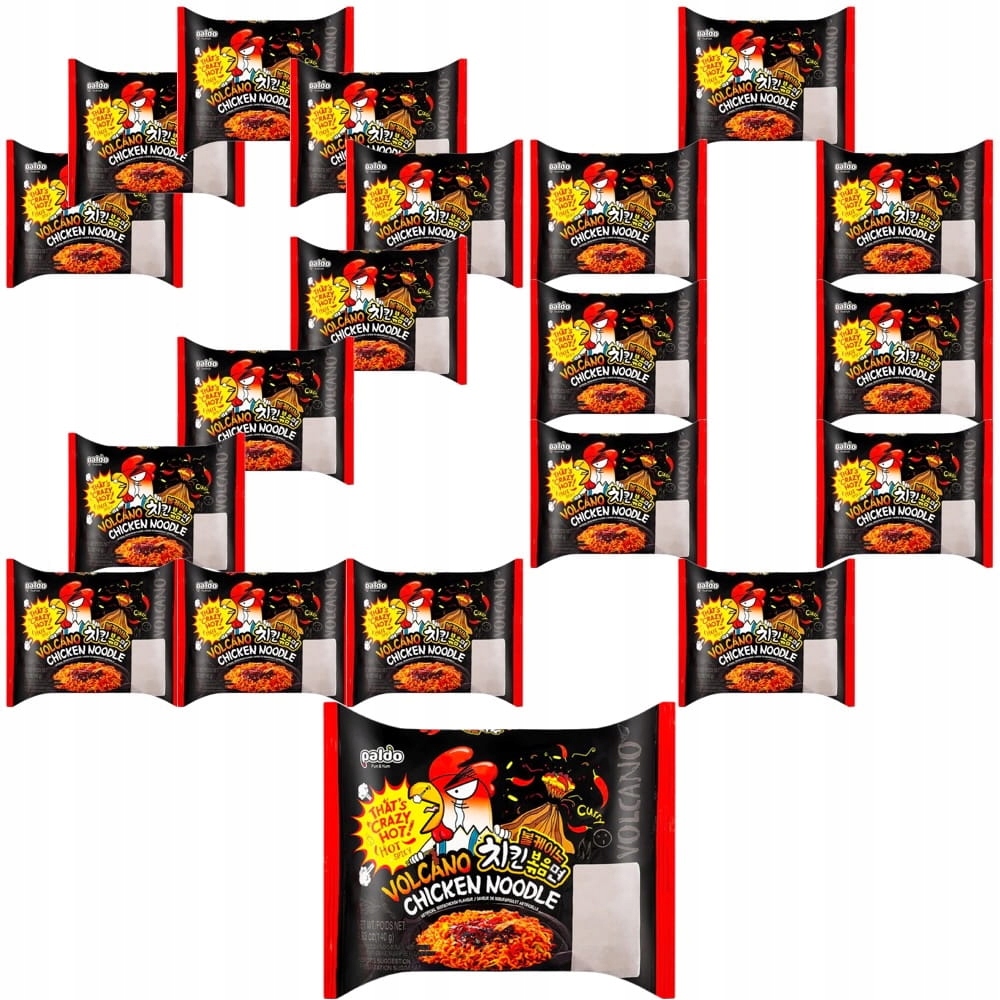 Levně 20 x Korejské instantní těstoviny Ostré Volcano Chicken Hot 140 g Paldo