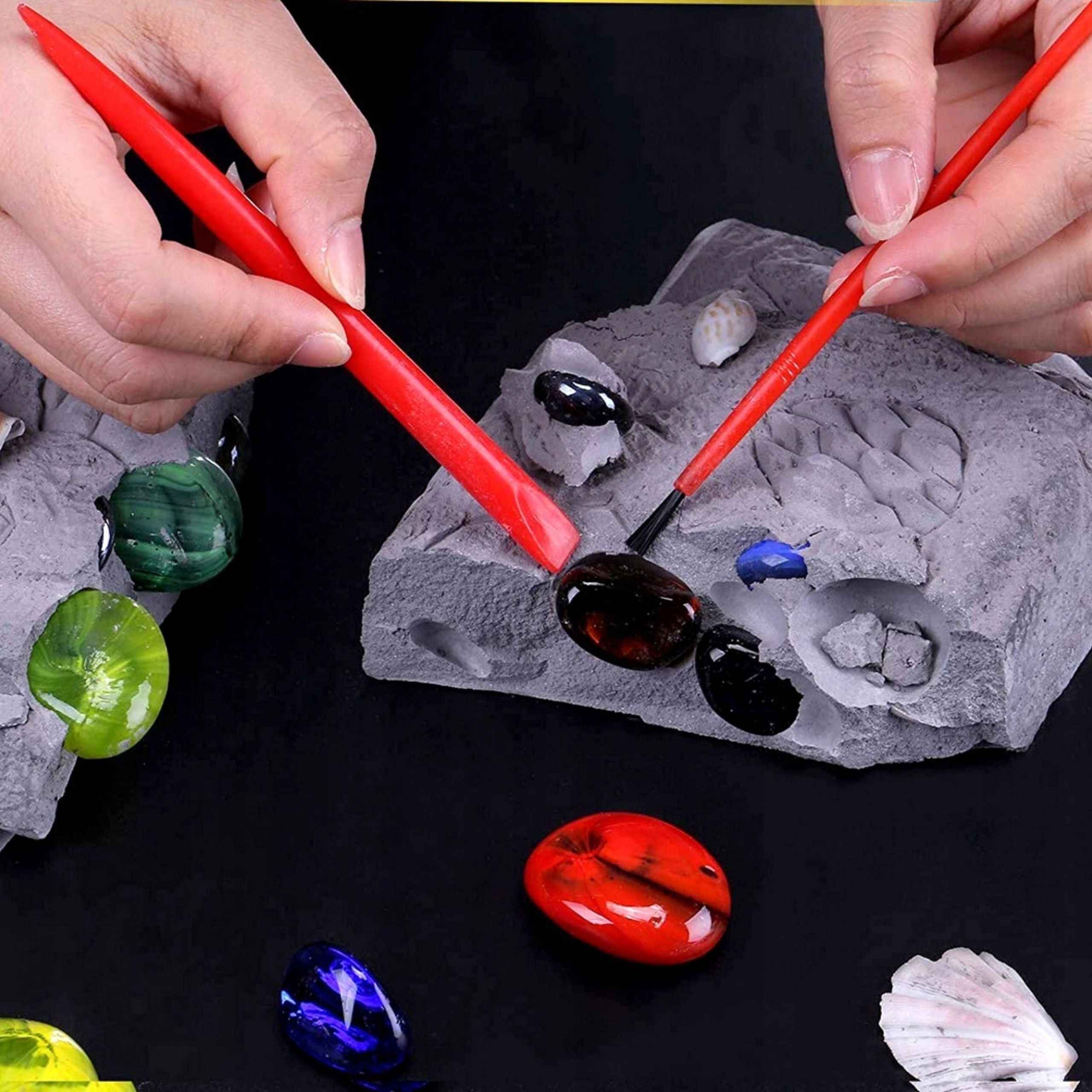 WYKOPALISKA KOPALNIA SKAMIELINA KRYSZTAŁÓW MAŁY ARCHEOLOG ZABAWKA PREZENT Marka NORIMPEX