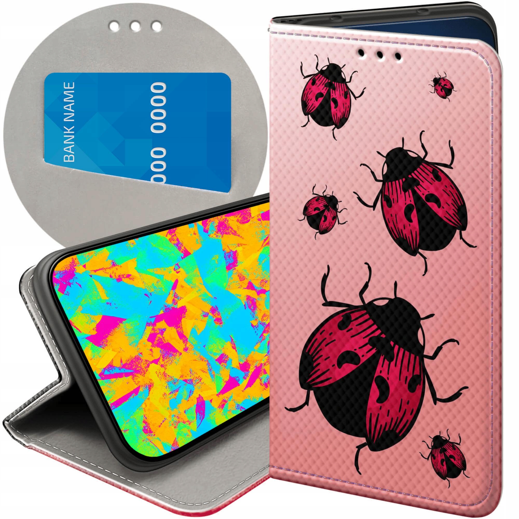 Etui Z Klapką Do Oppo RENO12 5G Biedronka Z Biedronką Ladybug Futerał