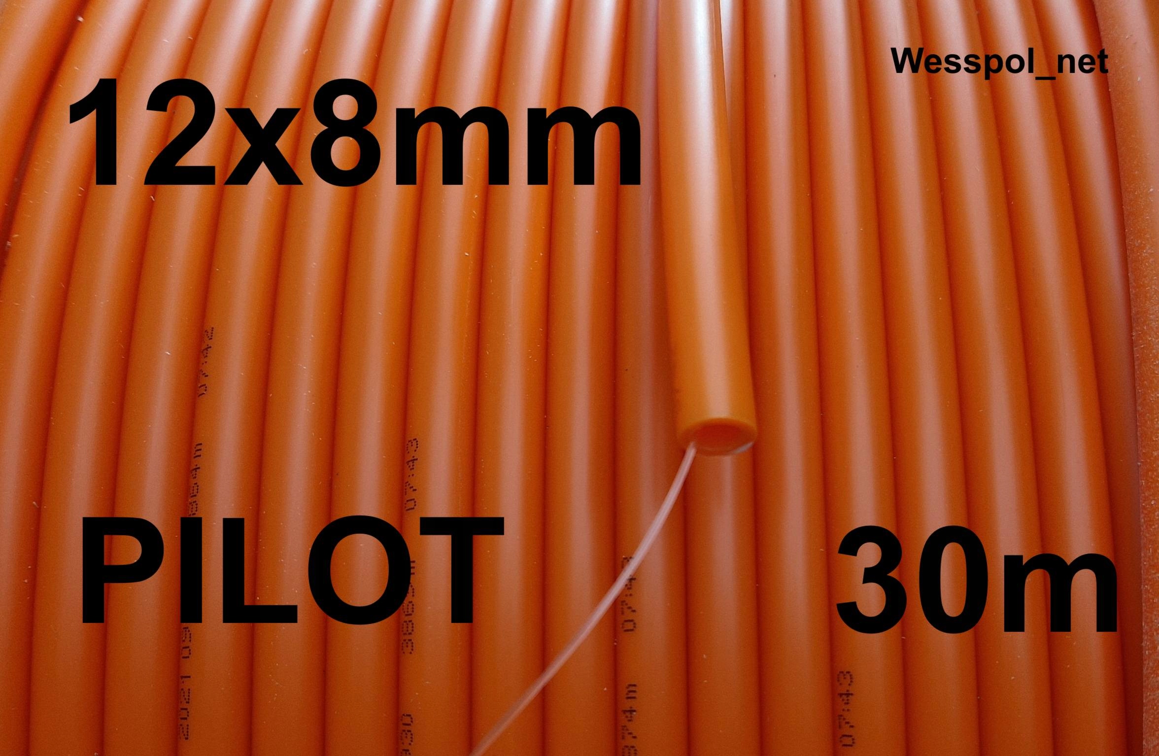 Mikrorurka grubościenna doziemna rura osłonowa 12/8mm z pilotem 50m