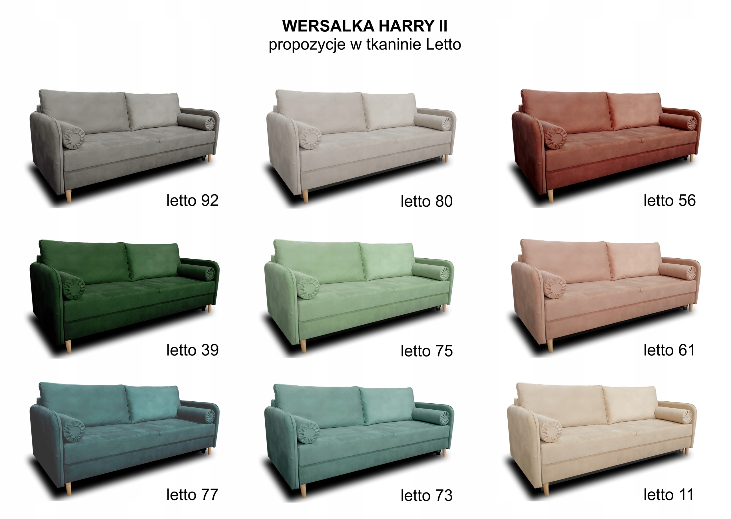 sofa kanapa HARRY II welur super tkanina sprężyny Kod producenta 8523699977