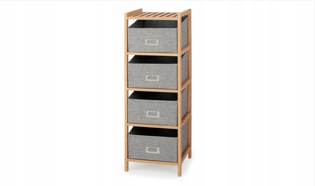 REGAŁ ŁAZIENKOWY WYSUWANY AMADIO DĄB NATURALNY POPIELATY