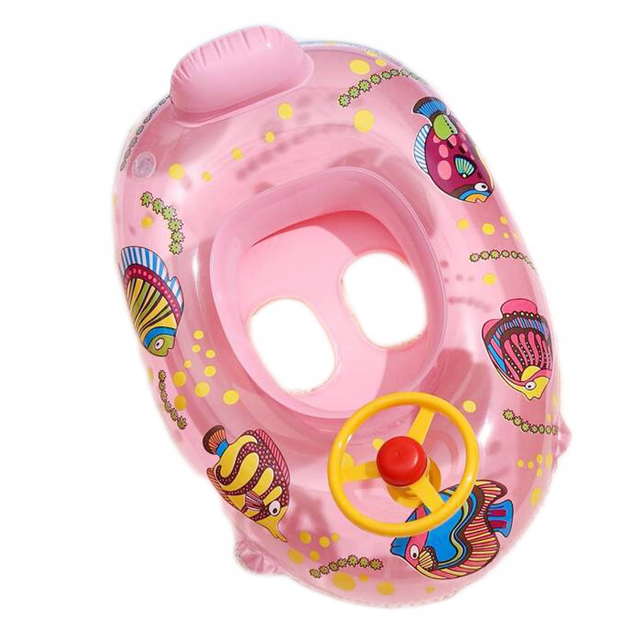 KOŁO DO PŁYWANIA DMUCHANE PONTON RYBKI KIEROWNICA PISZCZAŁKA AUTO