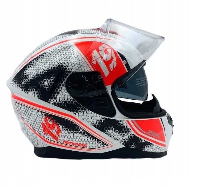 Moto prilba Lazer Vertigo Evo Pixel Light bielo-červená