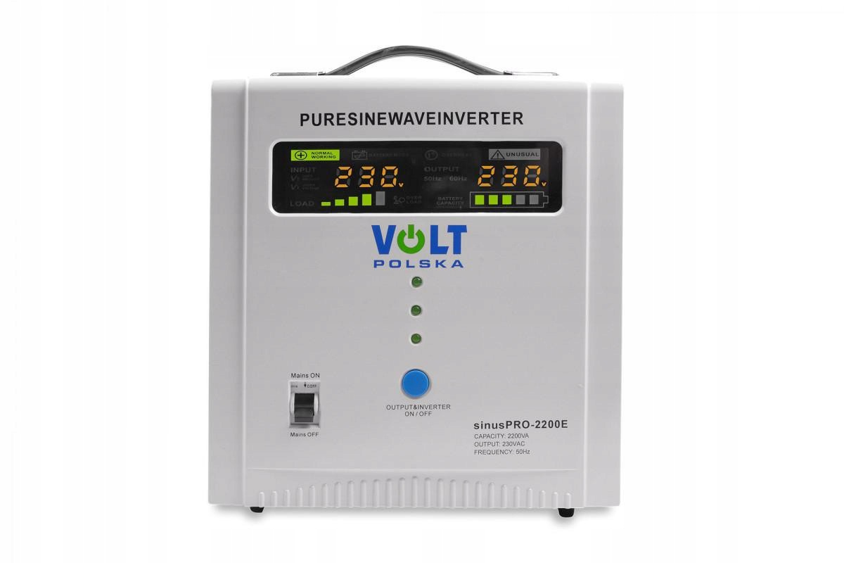 Volt Polska SinusPro 2200E 12V 2200VA/1600W, čistý sinus, Ups