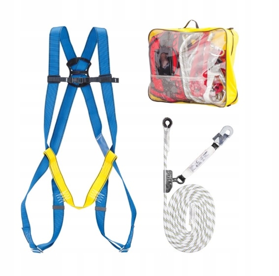 Bezpečnostní sada Basic Pro 1S Protekt Postroj M-XL Linostop II Ed 10 m