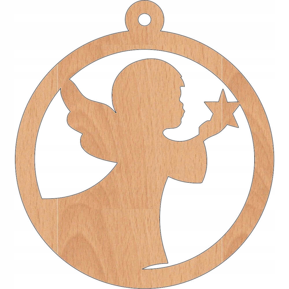 

Drewniana bombka świąteczna Anioł