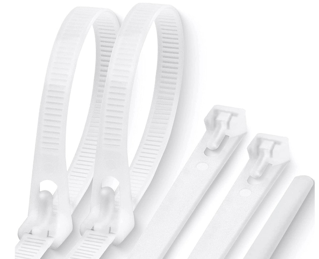 Opaski białe wielokrotnego użytku 7,2 X 200 /100szt