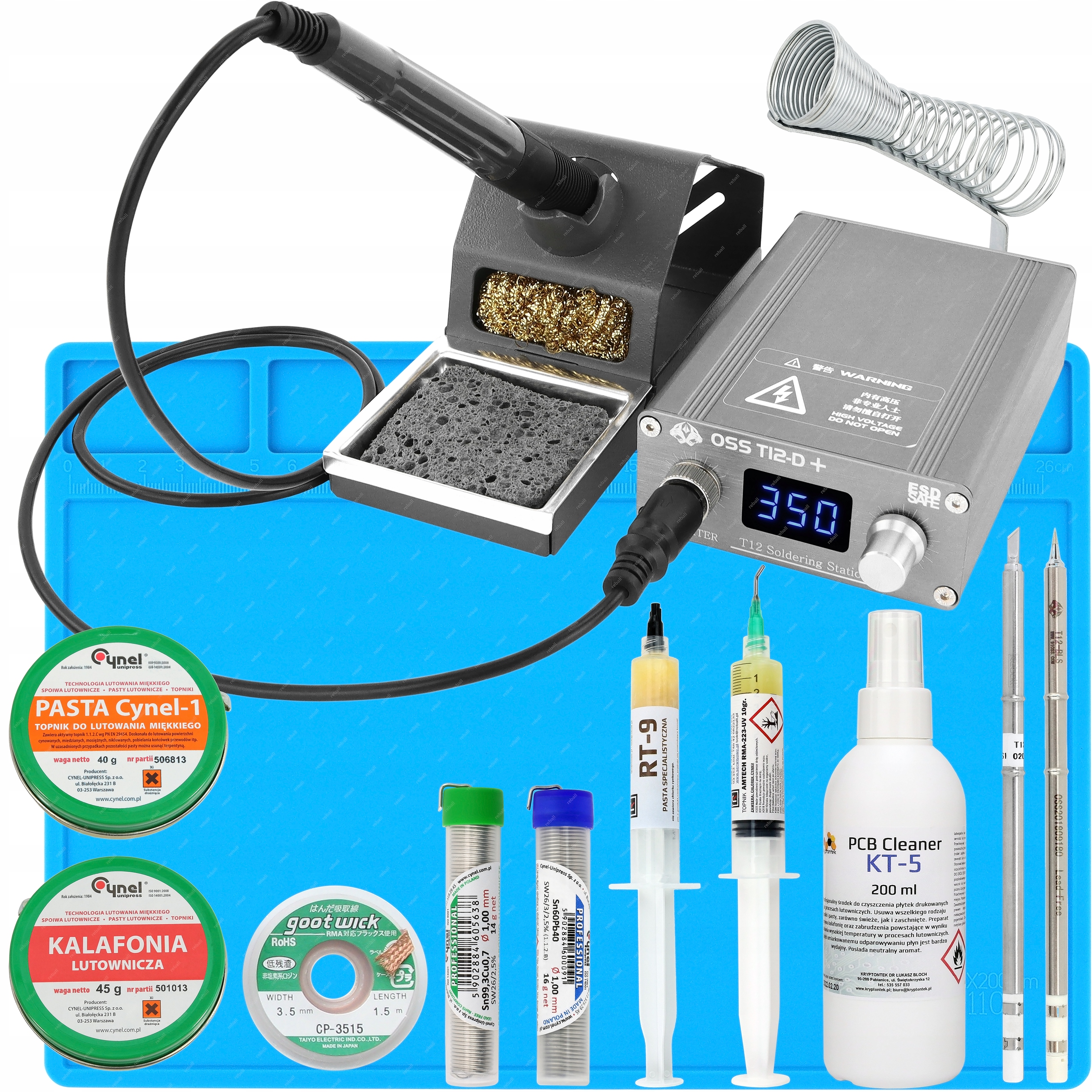 Stacja Lutownicza Lutownica Precyzyjna Oss Team T12-D+ 75W T12 Akcesoria