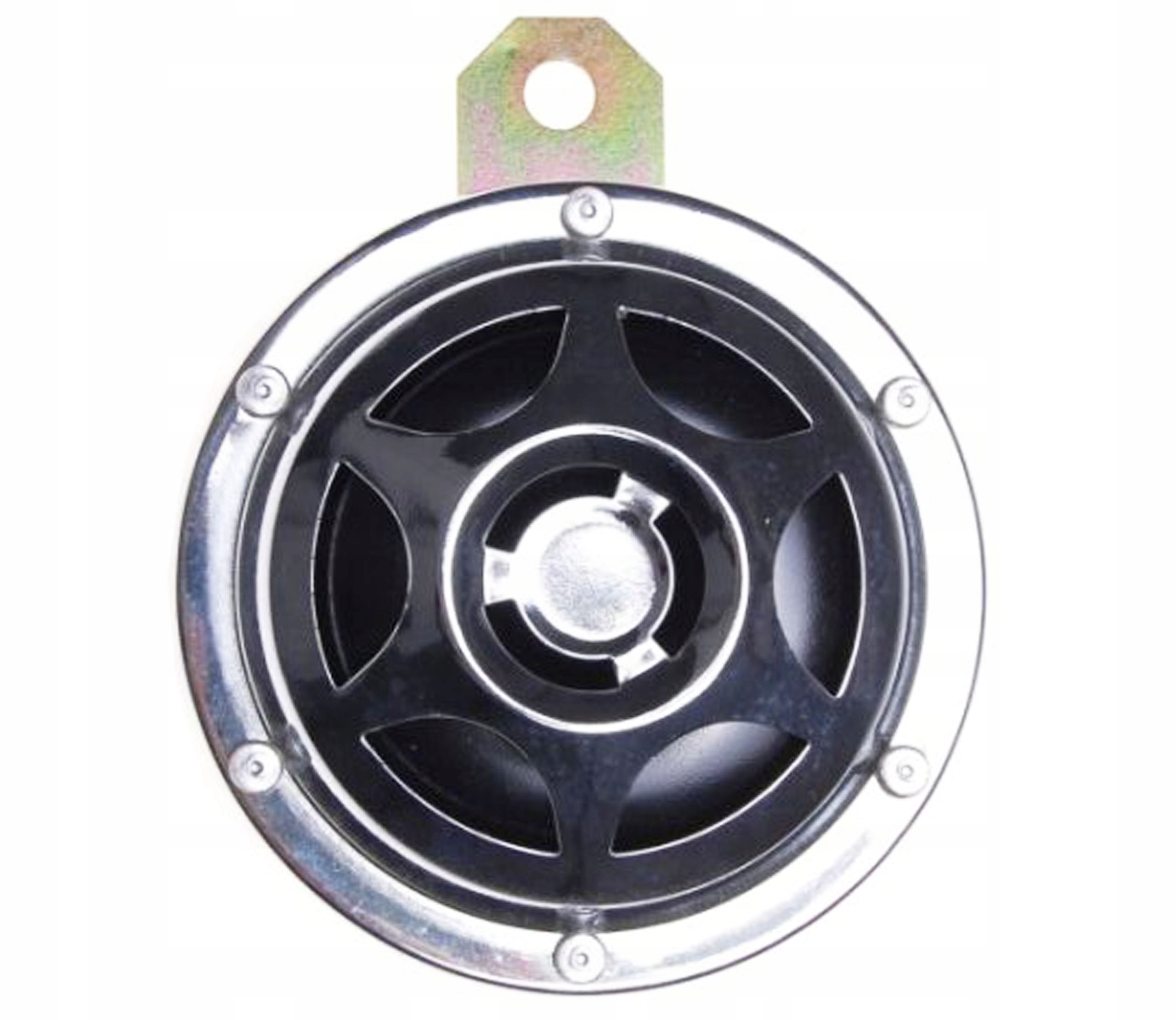 KLAKSON SYGNAŁ DŹWIĘKOWY CHROM METAL GWIAZDA 6V