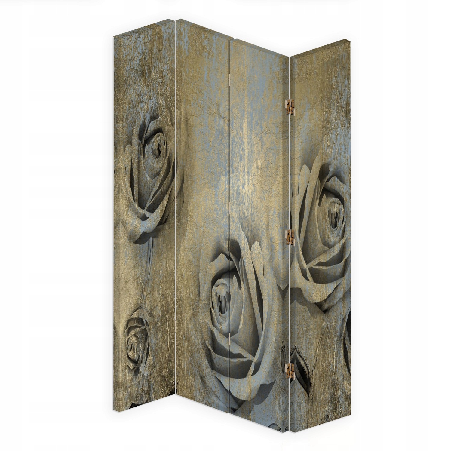 Paraván oboustranný otočný, Růže art deco 145x170