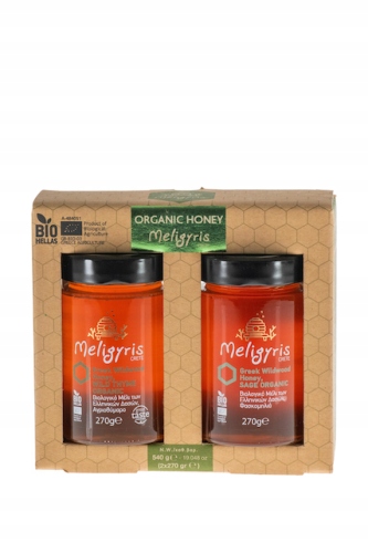 Medová sada z divokého horského tymiánu a šalvěje 2x270g Bio