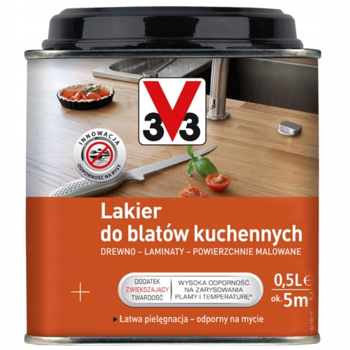 

V33 Lakier Do Blatów Kuchennych 0,5L Bezbarwny Sat