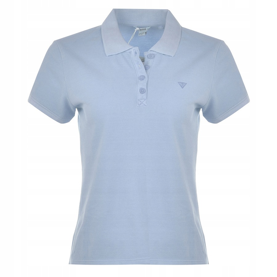 Polo Guess Logo Pique W1YP38 RAQS0 Slim Fit Modrá L