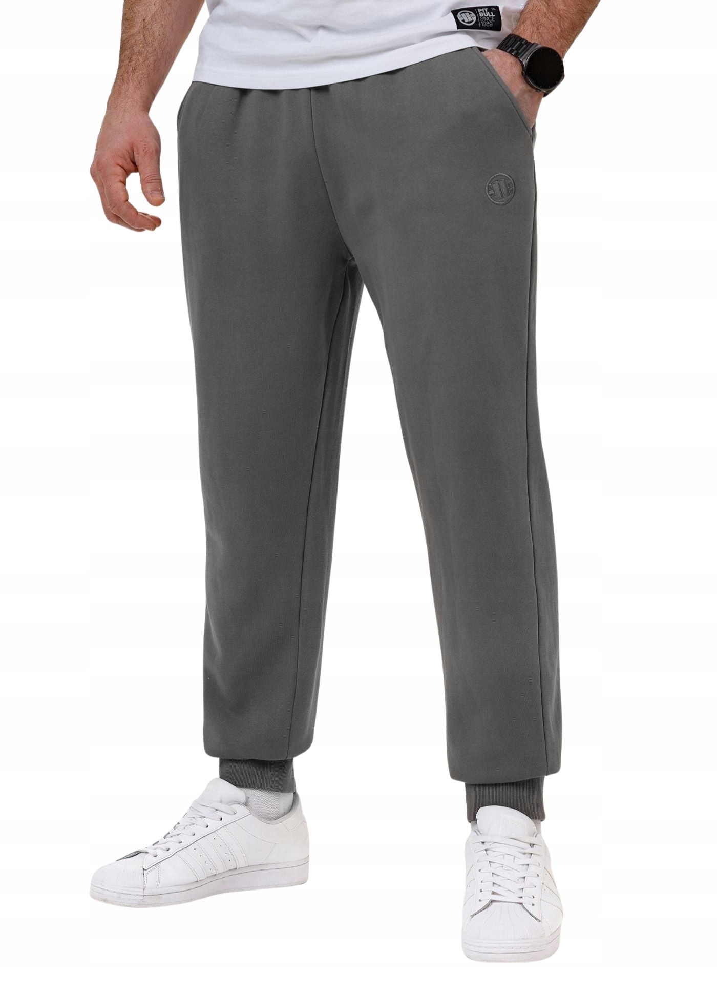 Męskie Spodnie dresowe Pitbull Sportowe dresy Washed Lancaster II