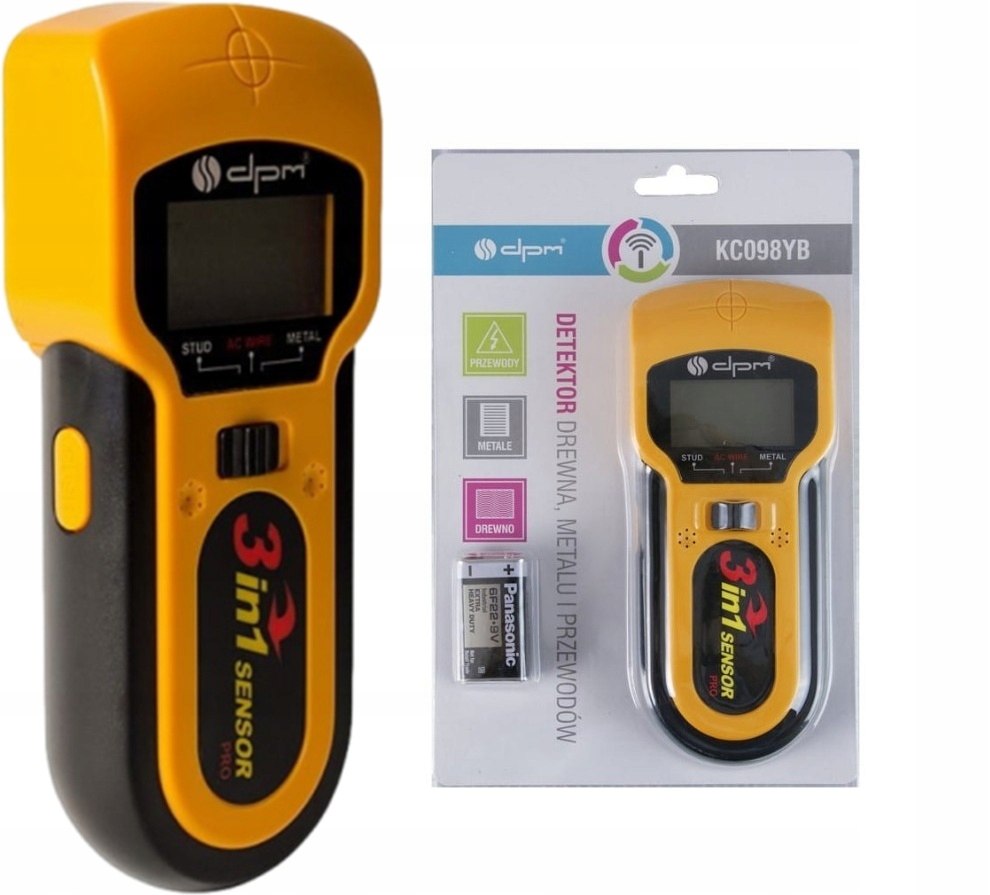 Wykrywacz Detektor Metalu Przewodów Pod Napięciem 3in1 Sensor Pro Detector