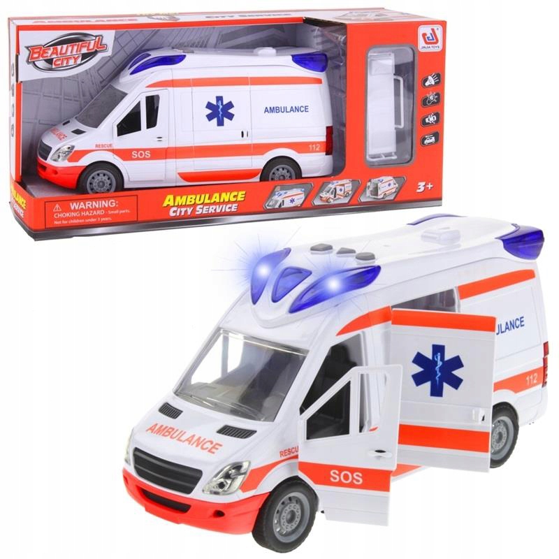 

Auto Ambulans Van Światło Dźwięk Karetka Nosze
