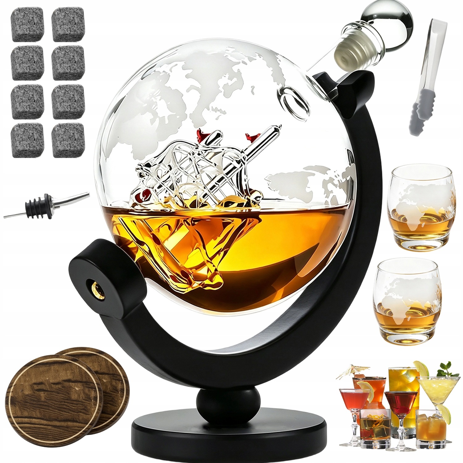 Sada Na Whisky Karafa Globus Sklenice Dárek K Narozeninám Tatínka Chlapa