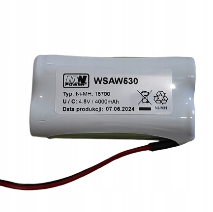 Akumulator NiMH 4,8V/4,0Ah (26x185mm) 400LAHT 4Y6 Ks