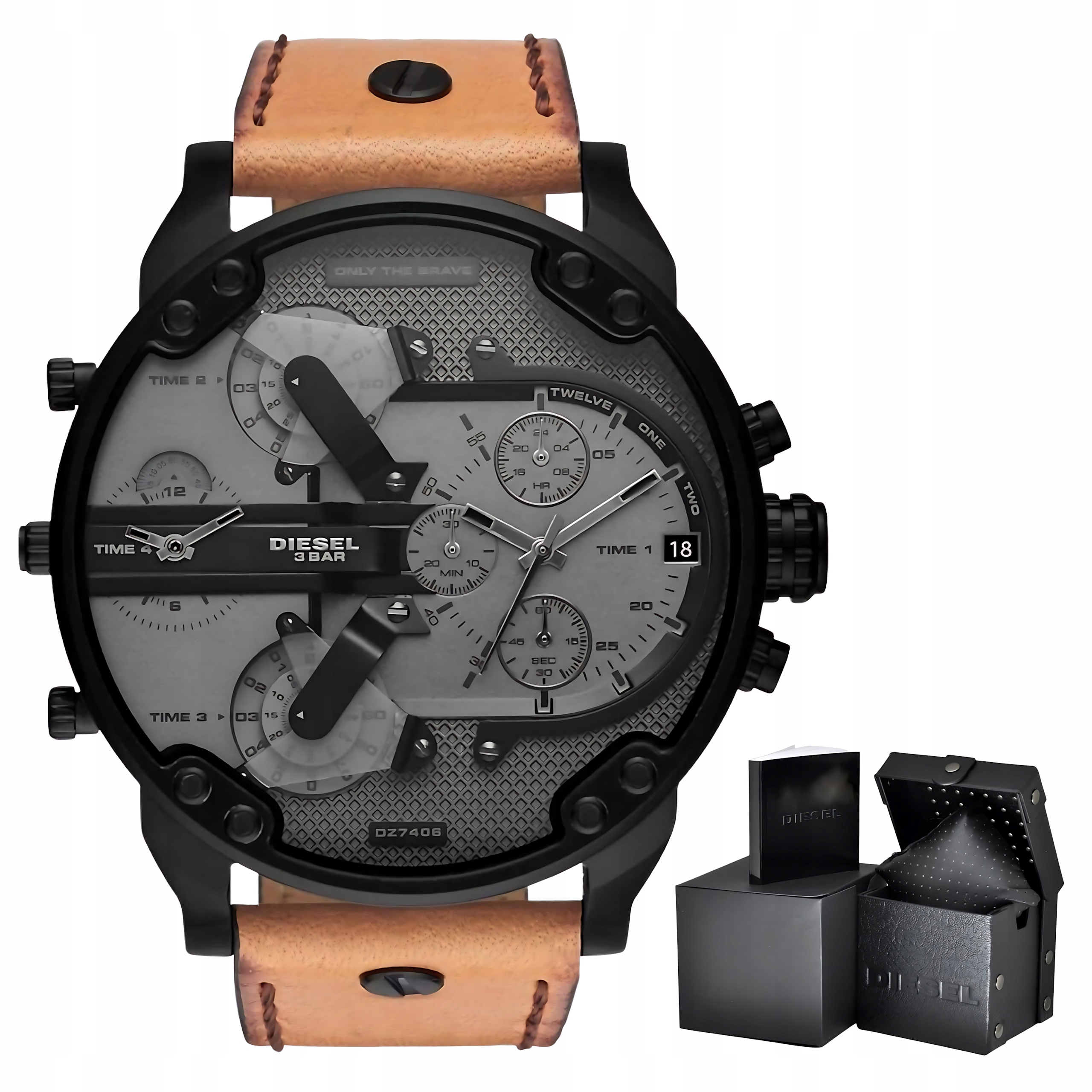 Pánské Hodinky Diesel DZ7406 Mr. Daddy 2.0 57 mm 4 časy Chronograf WR30 Box