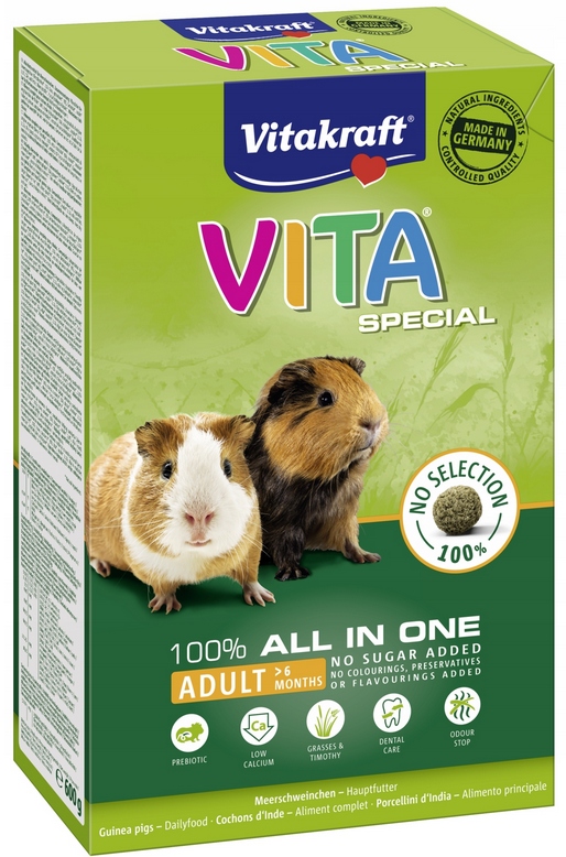 VITAKRAFT VITA SPECIAL ADULT 600g KARMA dla ŚWINKI MORSKIEJ