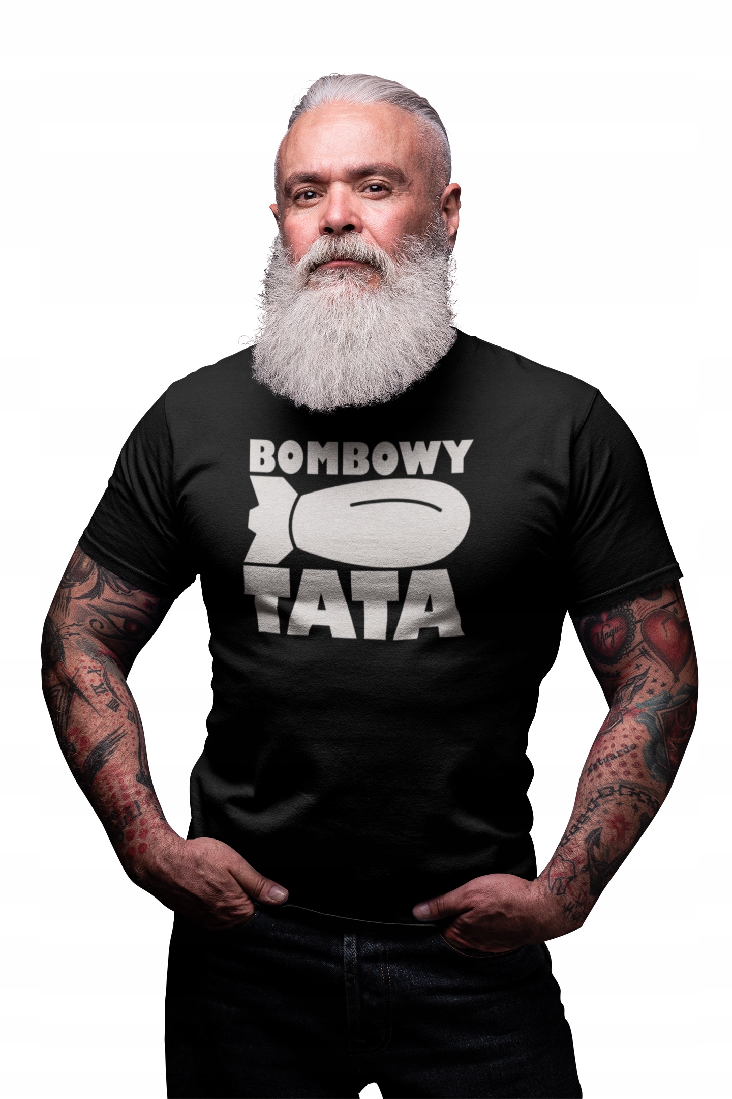 

Tshirt Koszulka Prezent Na Dzień Ojca Bombowy Tata
