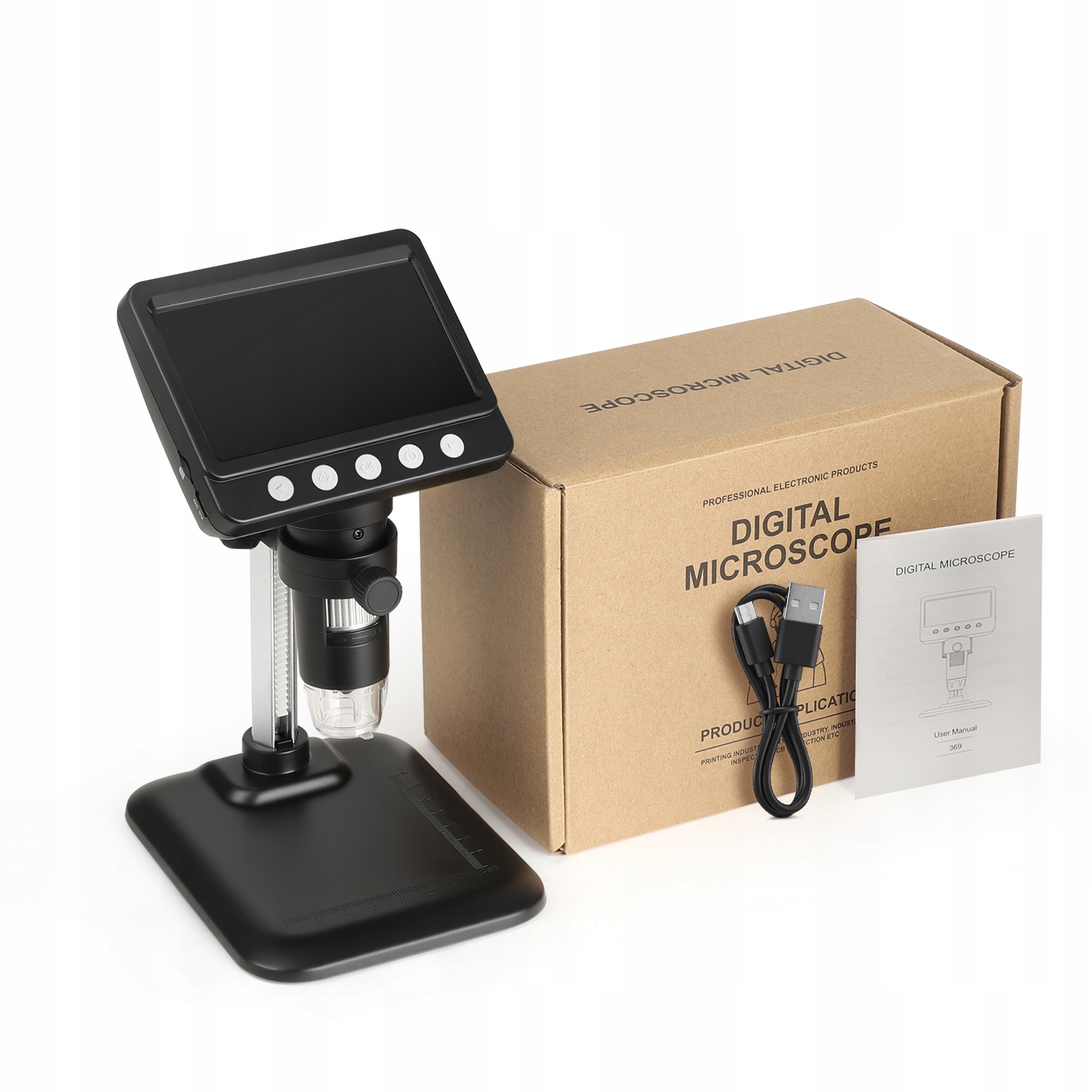 Digitální Mikroskop Se Zvětšením Hd Obrazovka 4,3" 1000 x 2MP