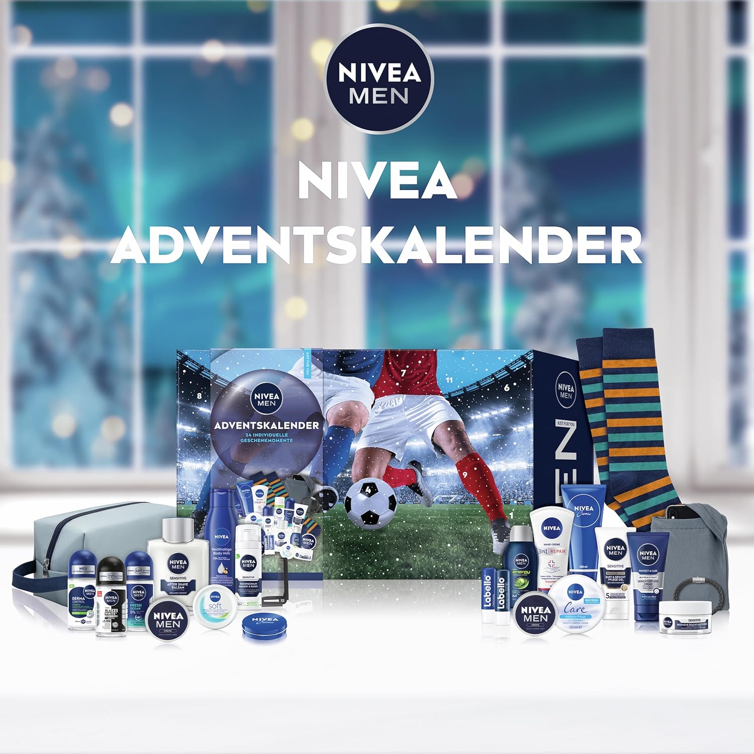 Адвент-календарь NIVEA Men, 24 средства для тела, лица и волос