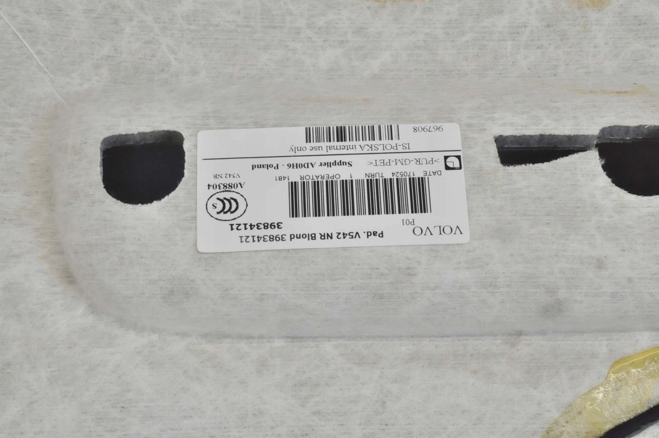 VOLVO V90 2015-2024 PODSUFITKA PODSUFITÓWKA DACHU 39834121 Producent części Volvo