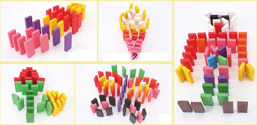 DOMINO KOLOROWE DREWNIANE KLOCKI UKŁADANKA DLA DZIECI ZESTAW MONTESSORI 120 Minimalna liczba graczy 1