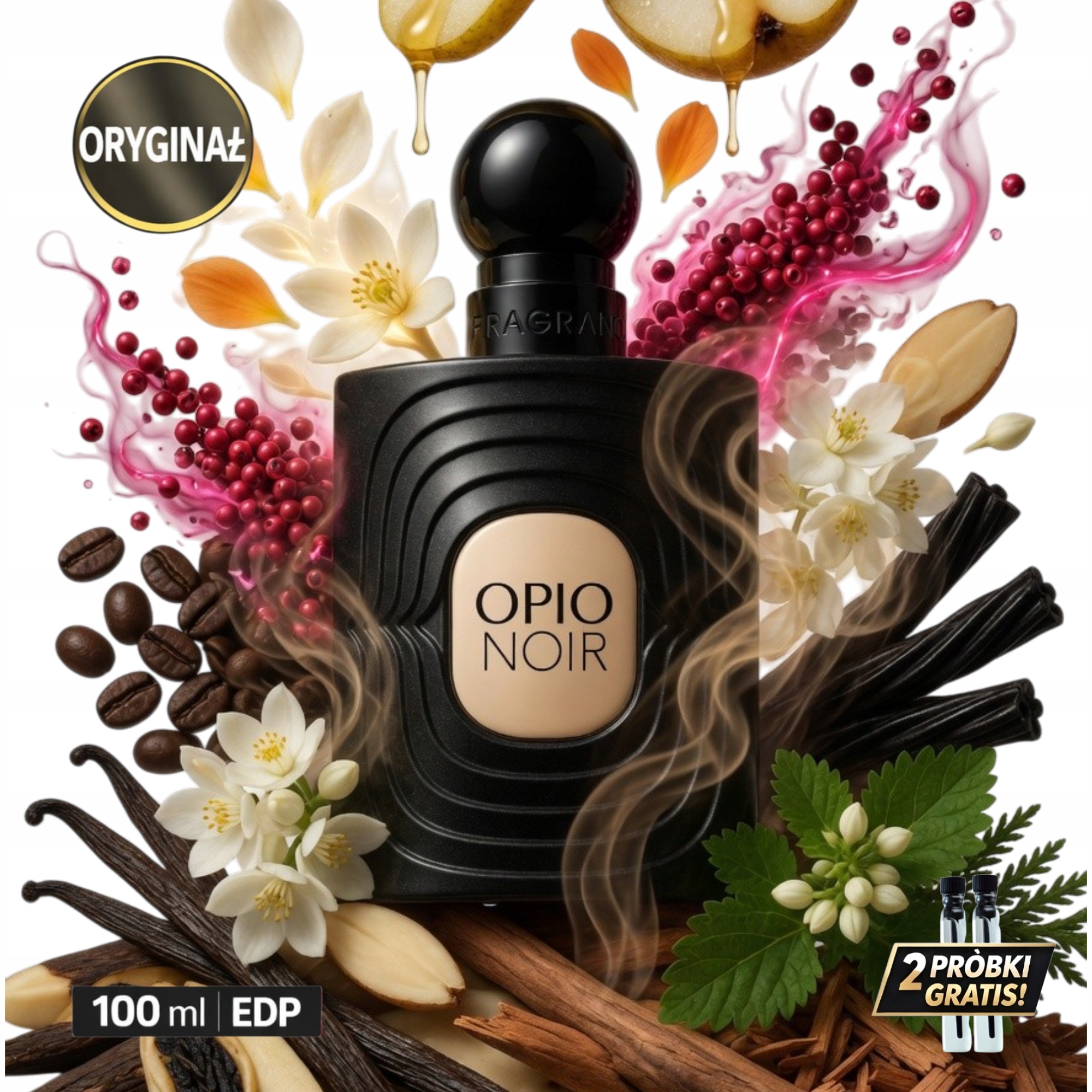 Perfumy Fragrance World Opio Noir 100ml 2 Próbki