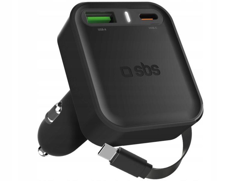 Ładowarka samochodowa Sbs TECRRETPD65W Ultra Fast 65W Czarny
