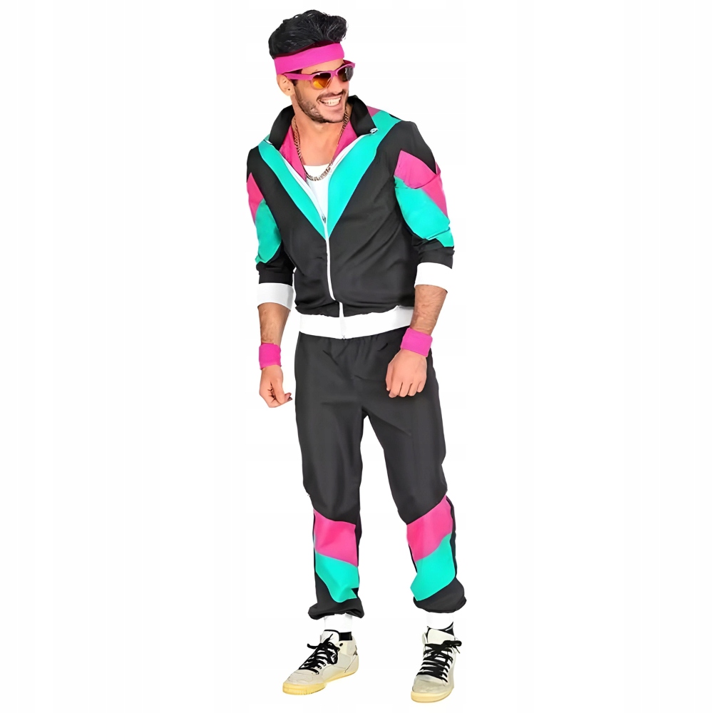 KOSTÝM KOSTÝM MASK TEPLÁKOVÁ SÚPRAVA DISCO PARTY TEPLÁKOVÁ SÚPRAVA ROKY 80 ORTALION L Pohlavie unisex