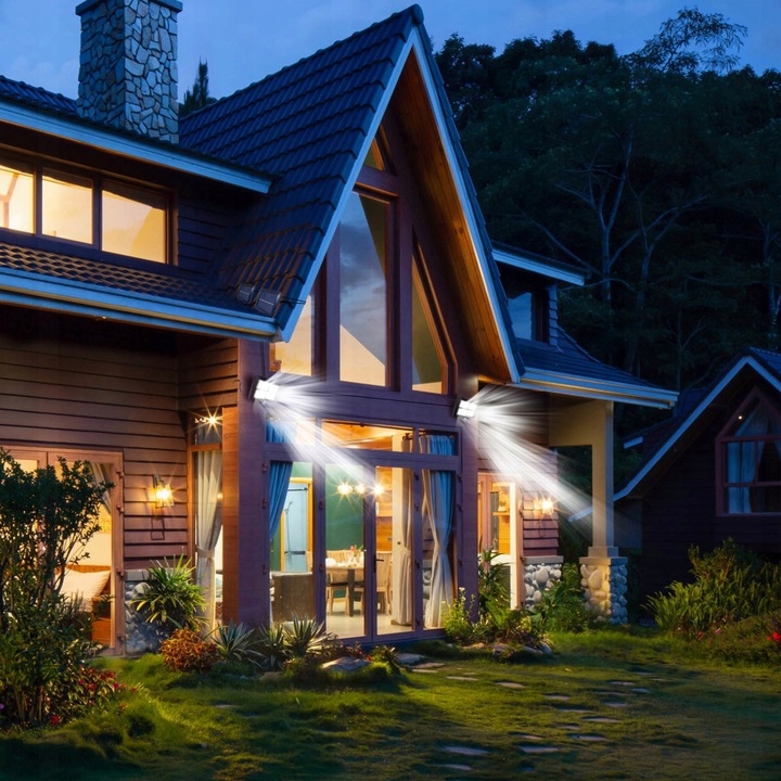 BARDZO MOCNA LAMPA SOLARNA HALOGEN LED CZUJNIK RUCHU ZMIERZCHU 15W 6500K Zasilanie solarne