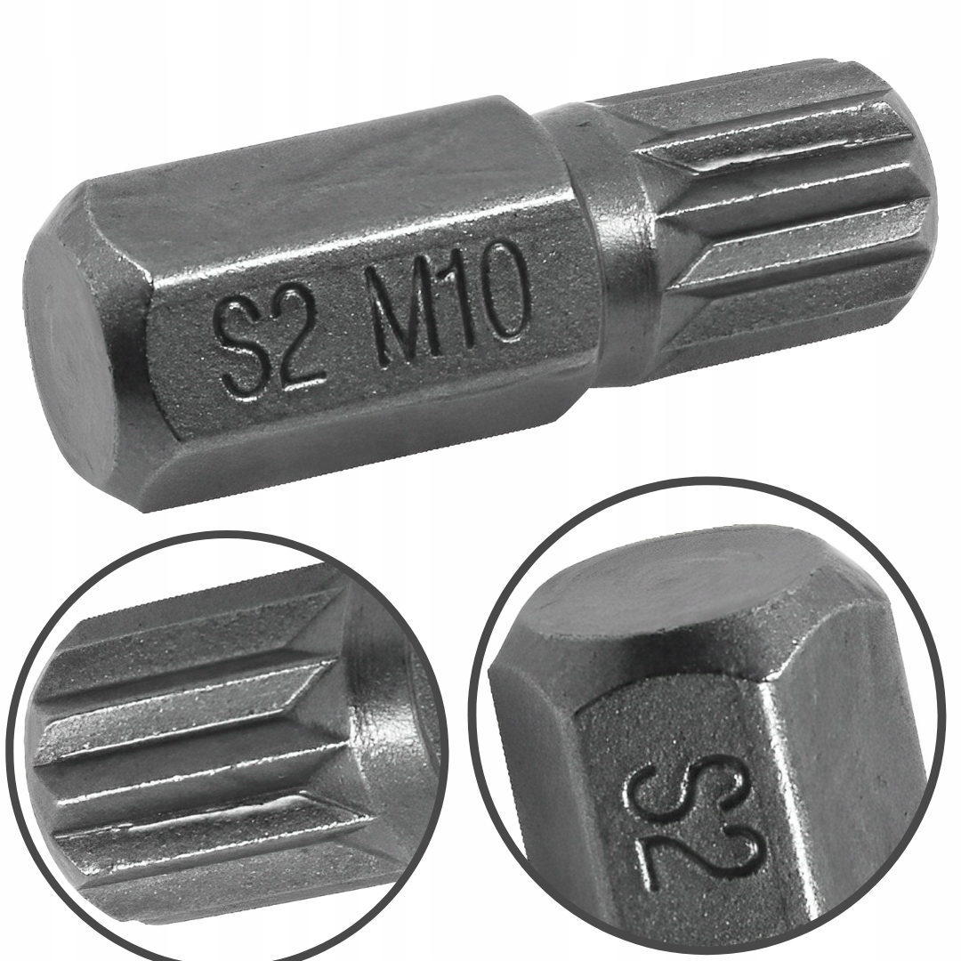 BIT KOŃCÓWKA GROT S2 M 10 mm SPLINE 10x30 mm RICHMANN EXCLUSIVE C3244