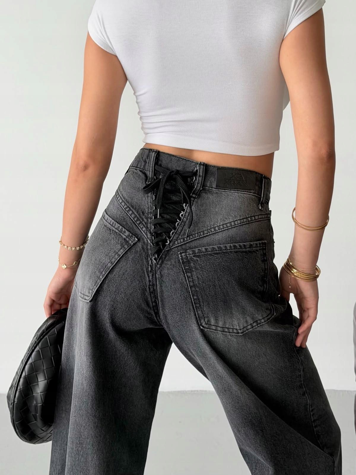Dámské džíny Noir Lace 38 Šedé