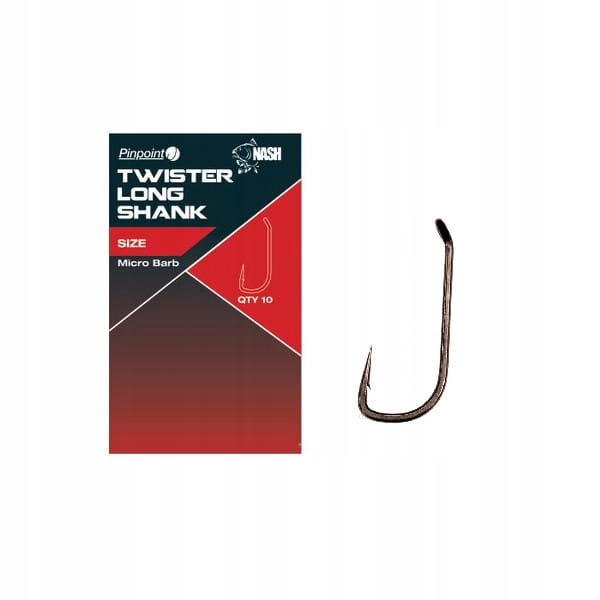 Haczyki Twister Long Shank roz. 6 Nash