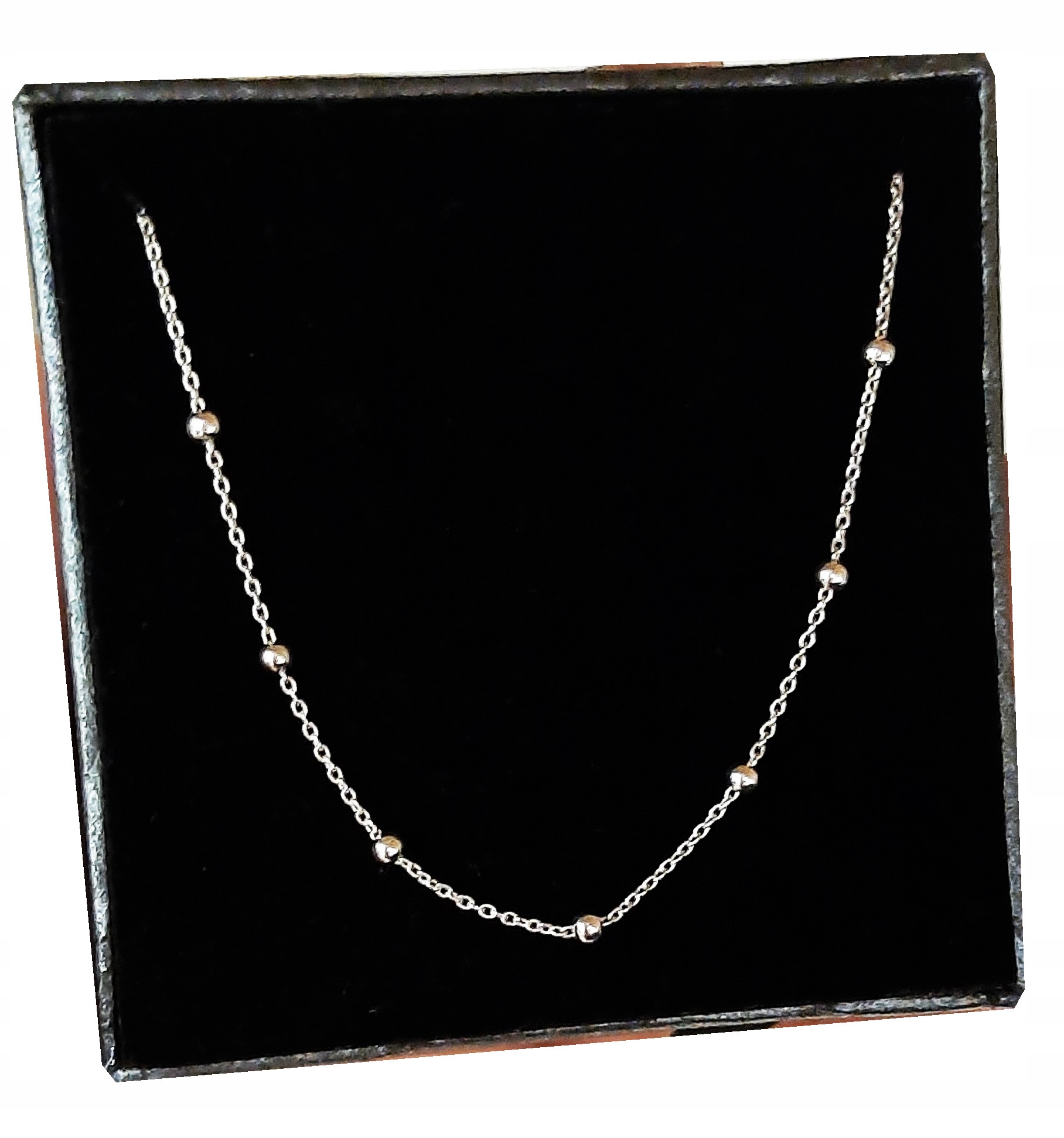 

Naszyjnik srebrny choker kuleczki z kulkami 40 cm