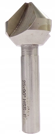 POGŁĘBIACZ FAZOWNIK FREZ 25MM 90 STOPNI HSS-Co Twardość (HRC) 45