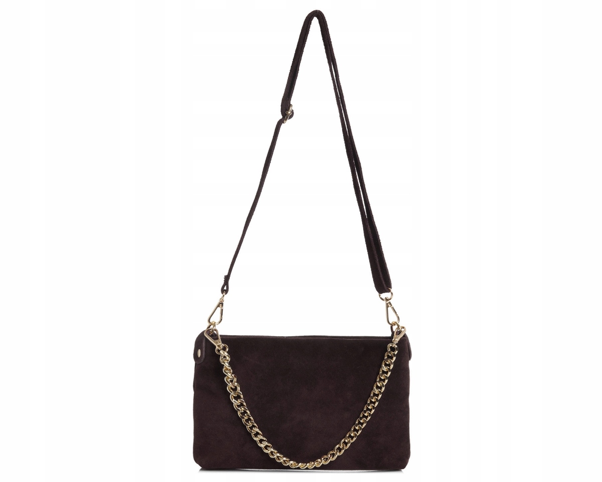 Italská Kožená Psaníčko Kabelka Společenská Solome Inka Hnědá Semišová