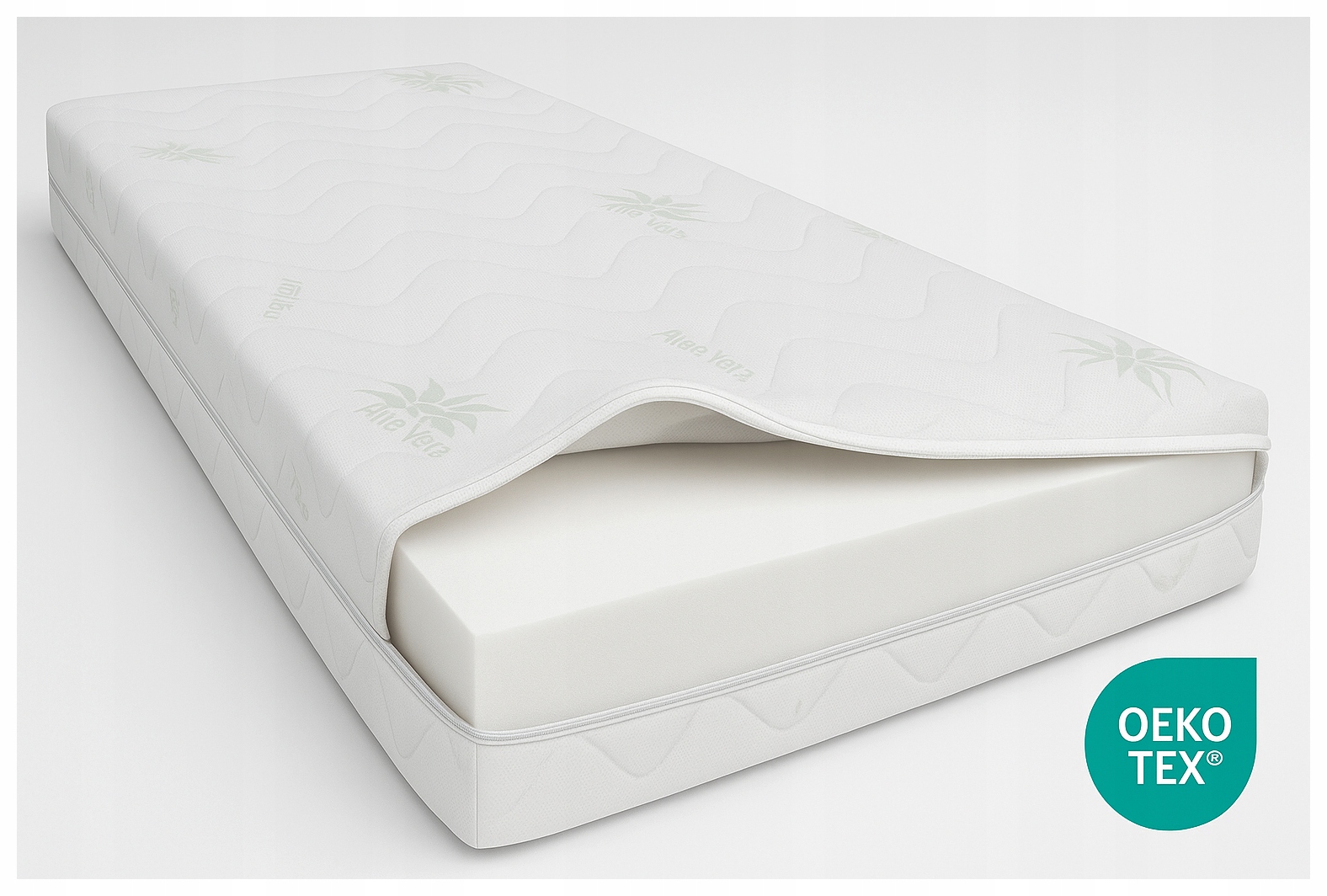 Materac piankowy 80X170 Biały 170X80 9cm średnio twardy Antybakteryjny