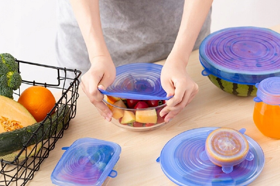 POKRYWKI SILIKONOWE UNIWERSALNE DO ŻYWNOŚCI 6SZT Marka inna