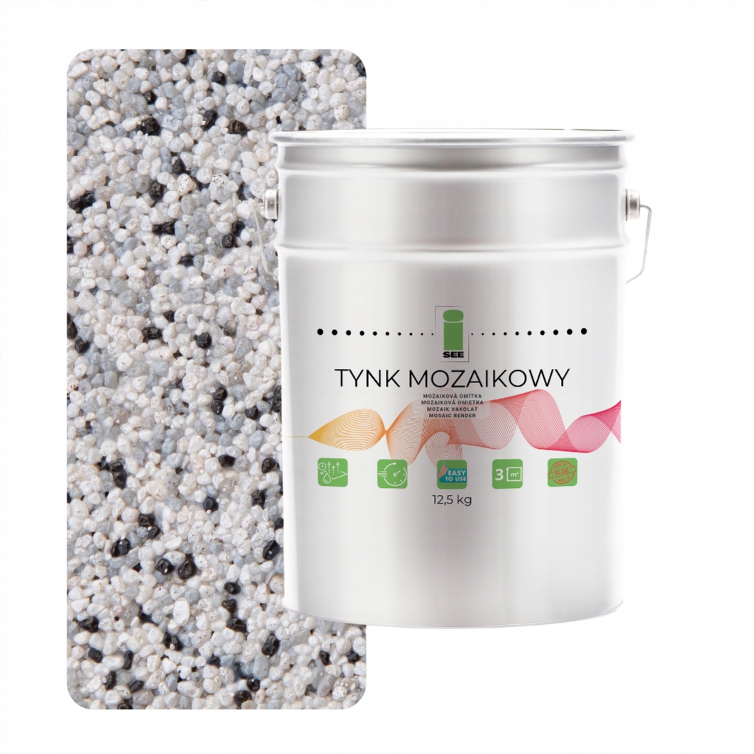 Mozaiková pryskyřičná omítka Marmolit Šedá Světlá M31 12,5 kg Mrazuvzdorná