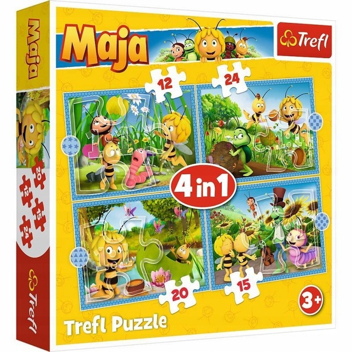 

Puzzle 4W1 Przygody Pszczółki Mai 71 Ele. Trefl