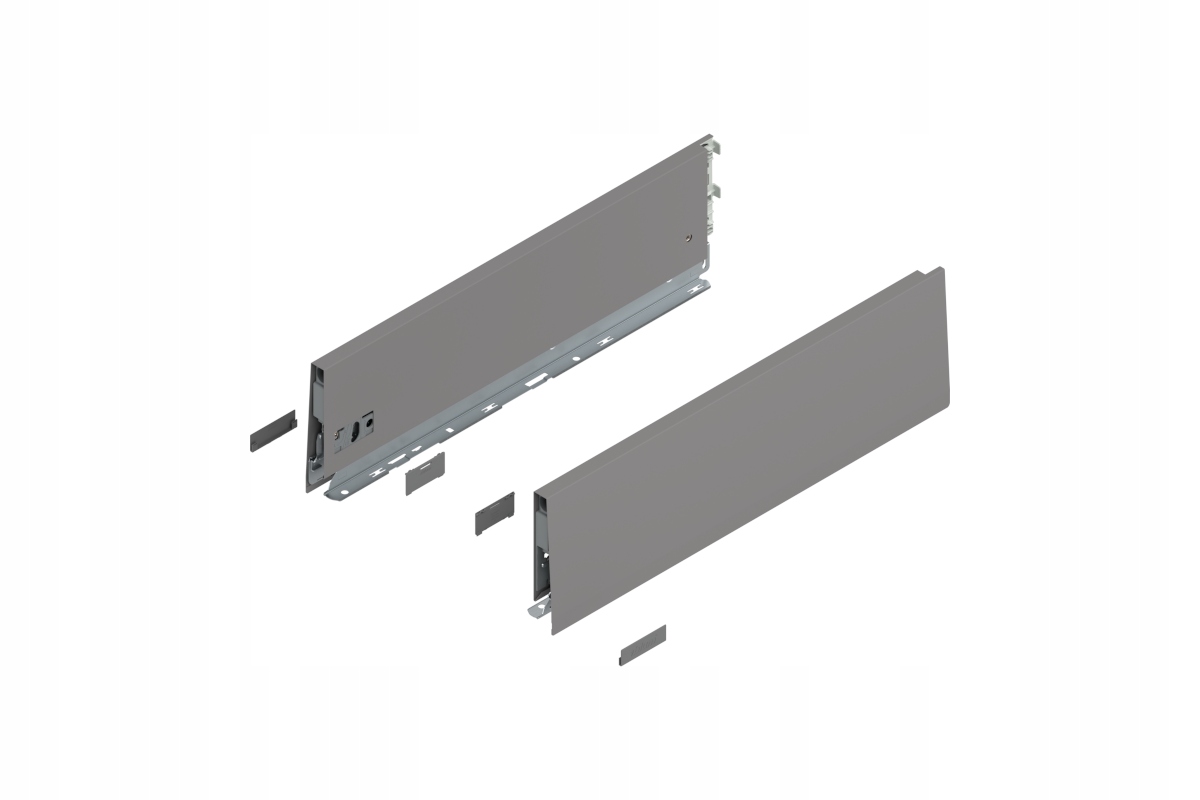 Blum 470K4502S Bok Merivobox, výška K (129 mm) 450 mm, šedá matná barva