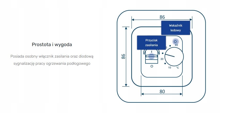 GRAND MEYER MST-1 elektroniczny manualny termostat, sterownik do ogrzewania Kod producenta MST-1